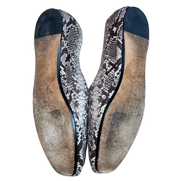 Vince Snakeskin Loafer Flats Paz Leather Slip On Venecian - Picture 6 of 8